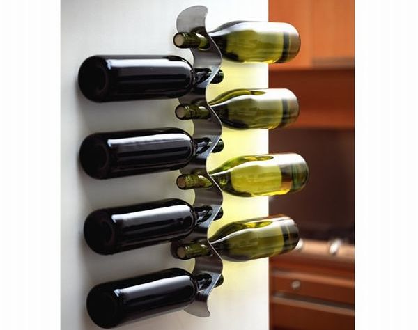Wall mounted flow wine rack