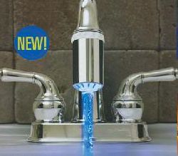 water faucet with light