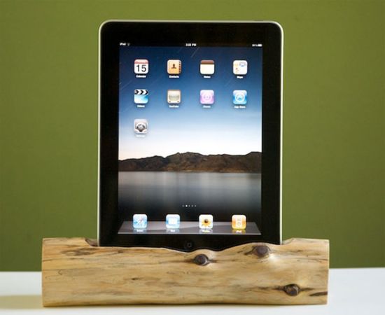 wooden ipad docking station 1