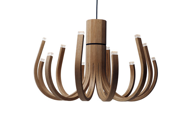 Wooden Chandelier by Mikko Paakkanen