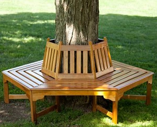 Wooden Tree Bench