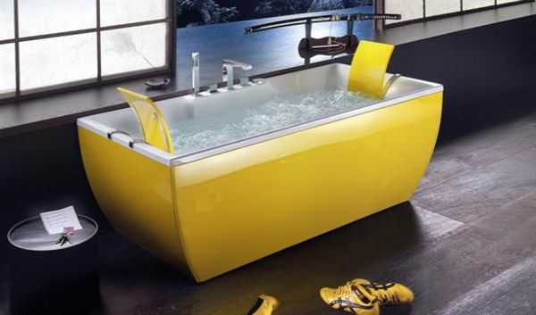 yellow stylish contemporary bathtubs