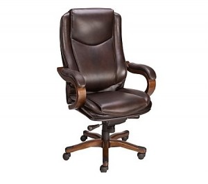 Staples Eastcott Top Grain Leather Executive Mid Back Chair Brown Image Title Wuscq 300x266 