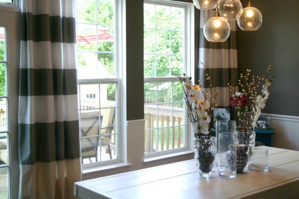 Striped Dining Room Curtains