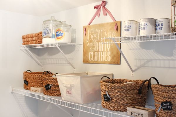 laundry room Letter shelves