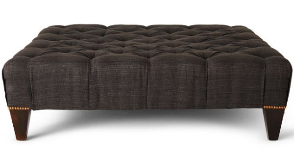 Chesterfield ottoman by canvas