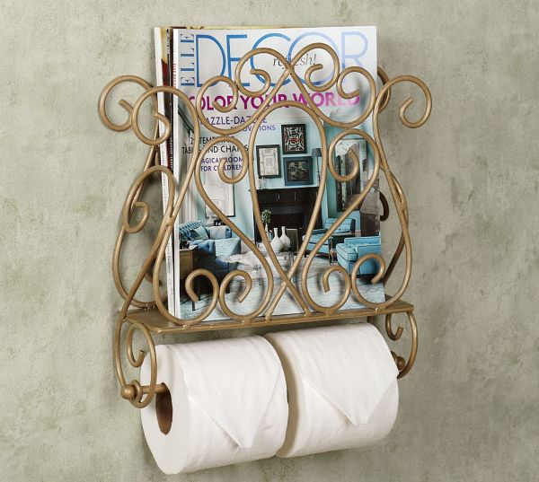 Toilet paper and magazine holder