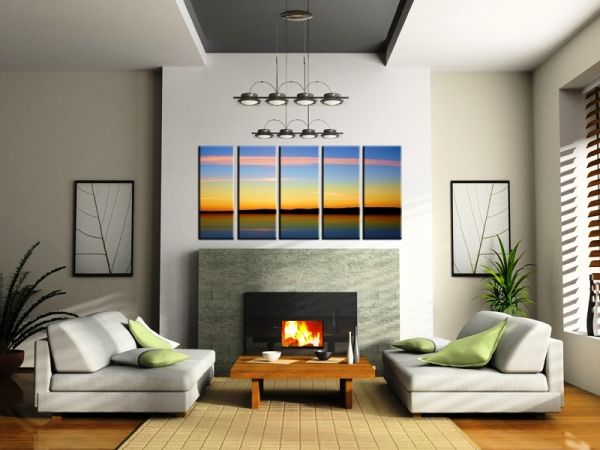 decoration of living room using Oil paintings