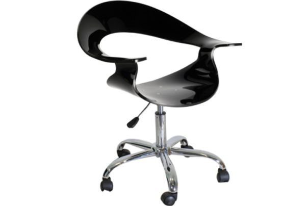 Elia dark acrylic modern swivel chair