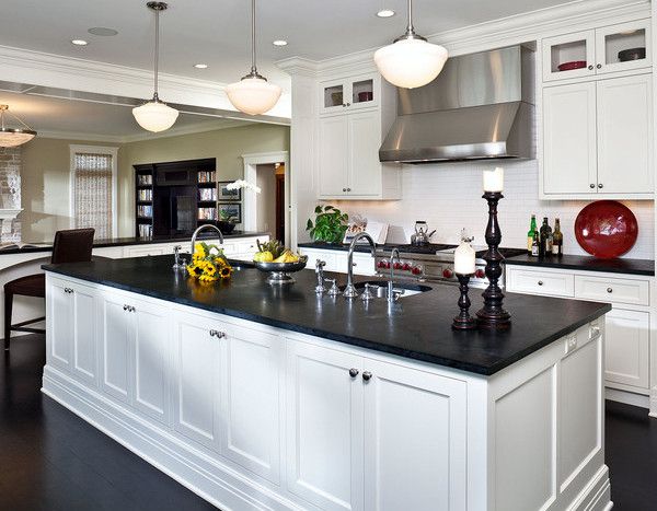 Kitchen countertops made with soapstone