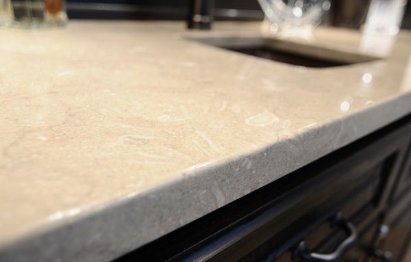 Limestone kitchen countertop