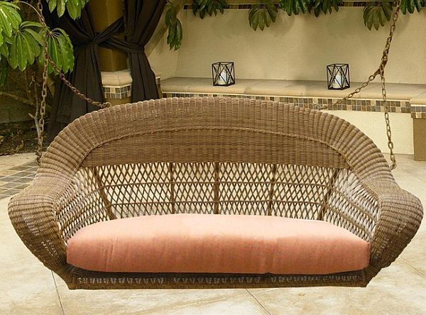 NCI Port Royal 5ft Resin Wicker Porch Swing