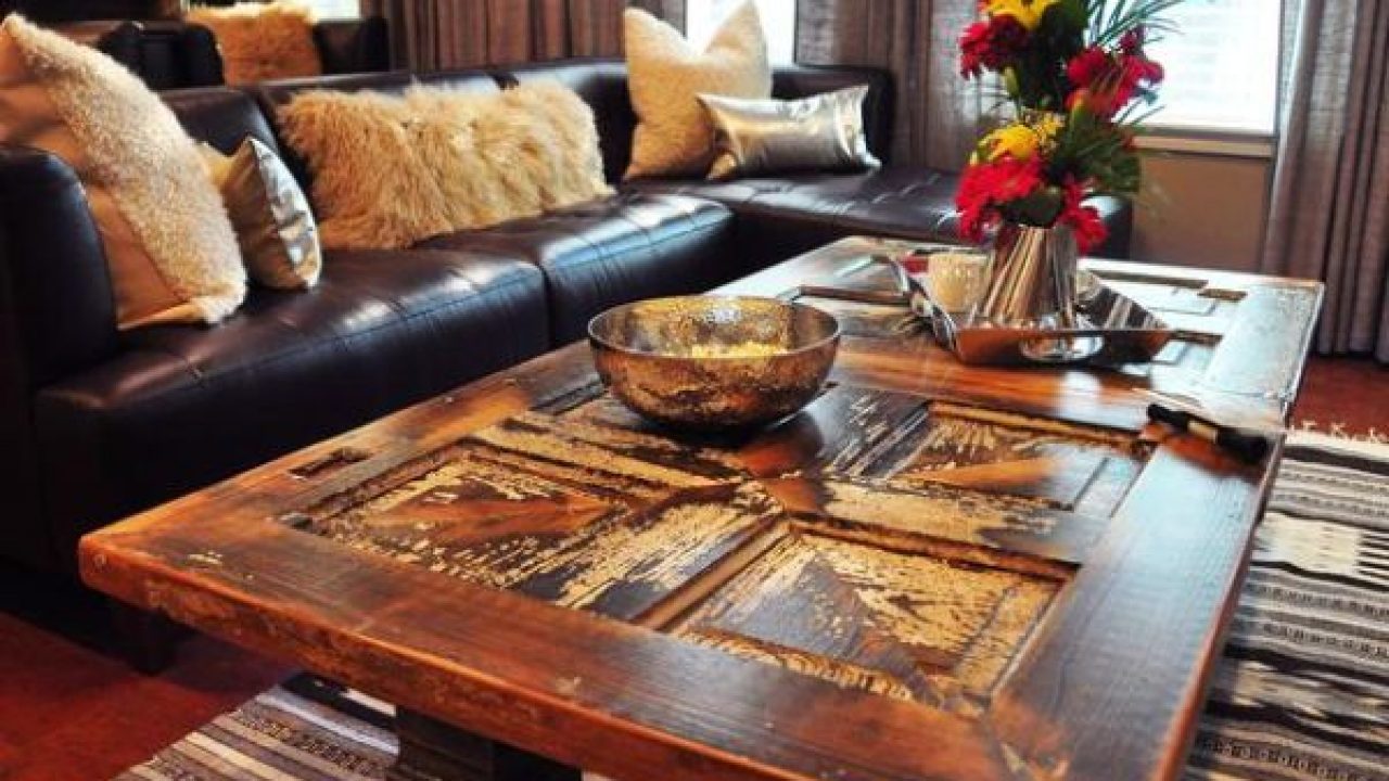 How To Turn An Old Door Into A Stylish Coffee Table