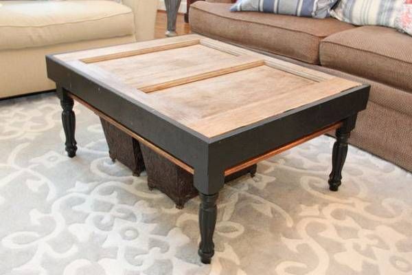 Stylish Coffee Table made form Old Door _2