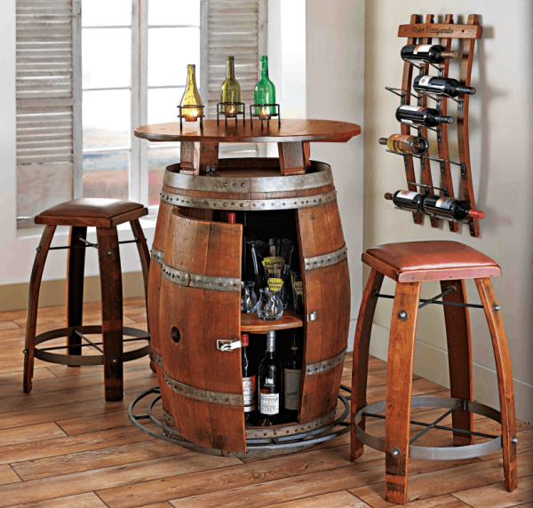 Wine Barrel Bistro Cooler Pub Table