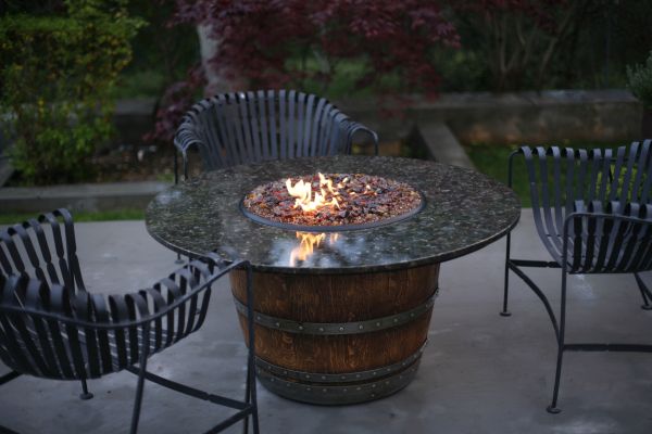 Wine Barrel Fire Pit