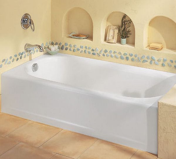 ledges beside the bathtub