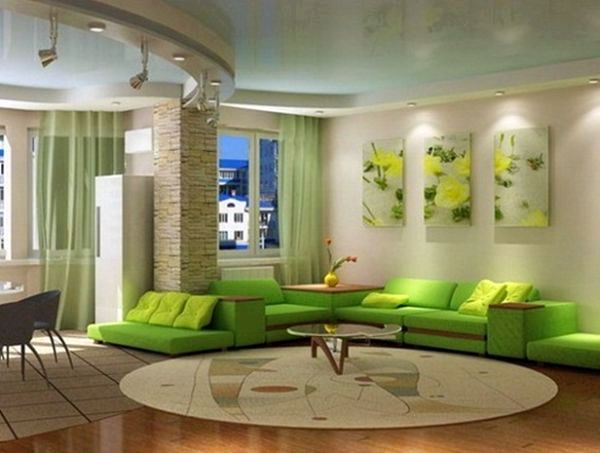 Green living room furniture
