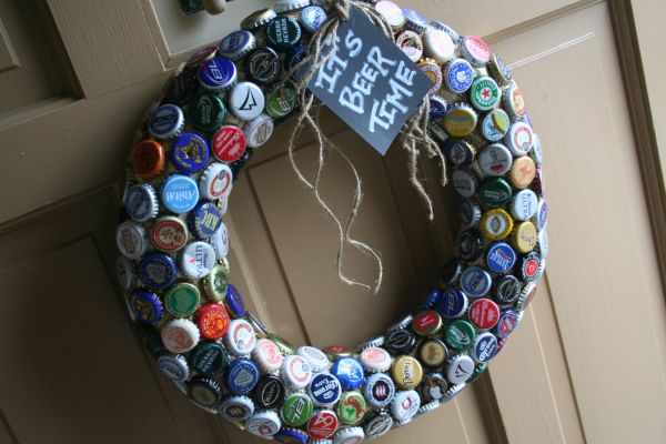 Bottle cap wreaths