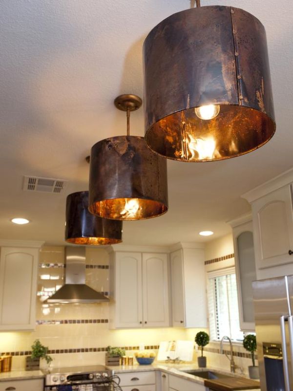 Copper inspired lighting fixtures