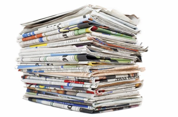 newspaper pile