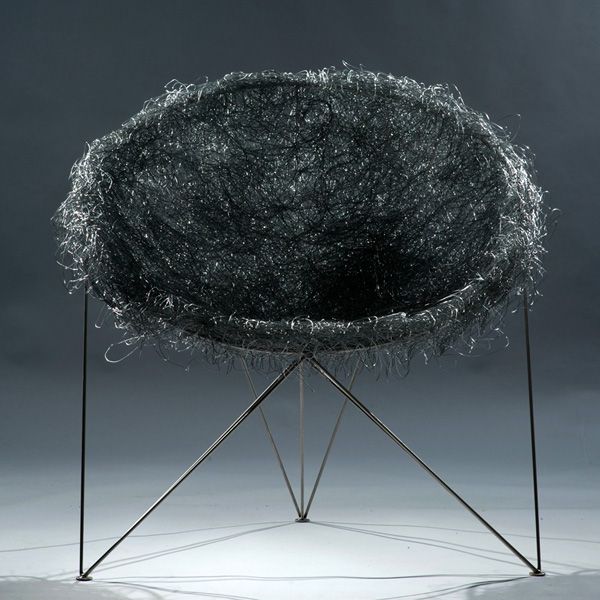 Stainless Steel Nest Chair by Pawel Grunert