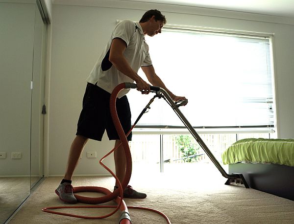 cleaning bedroom