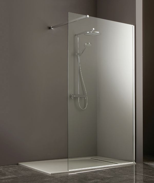 Glass shower panel