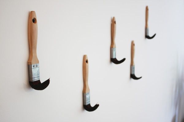 Paint Brush coat hooks