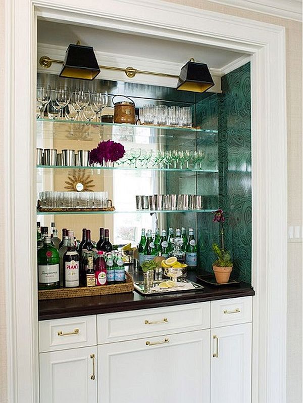 closet converted into bar