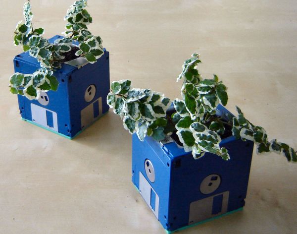 Floppy disk planters