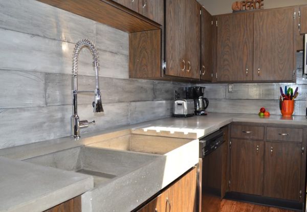 concrete backsplash