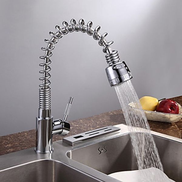 Pull down kitchen faucets