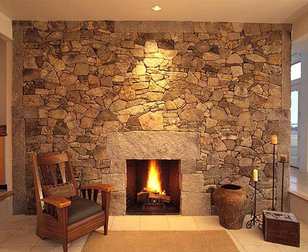 Style it to make it stand out: The brick wall fireplace ...