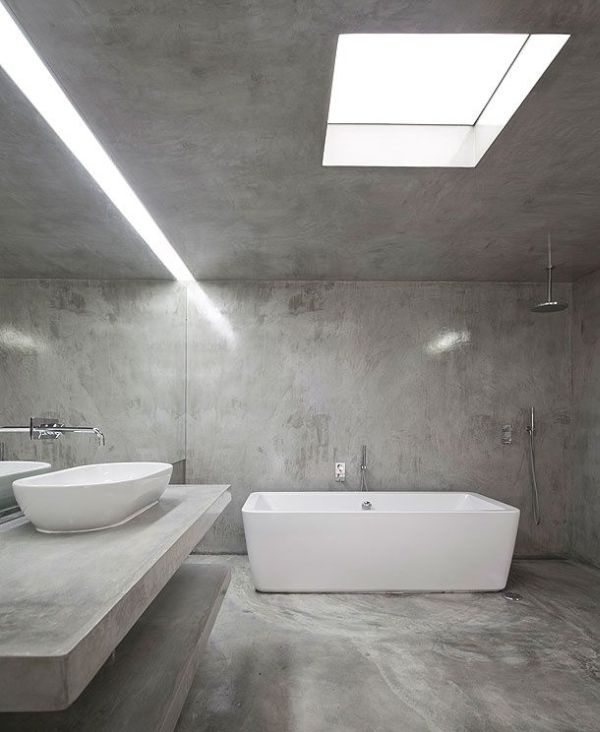 Concrete bathroom