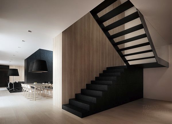 Using black in the staircase