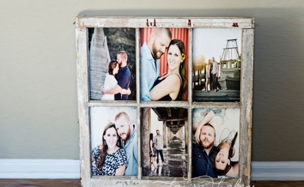 Old window for hanging pictures