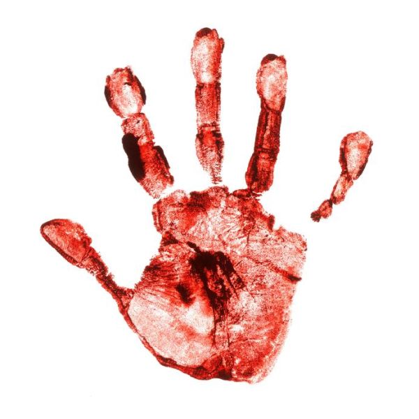 Bloody handprint