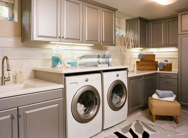 Altering the laundry room to make it rhyme with the latest washing machines