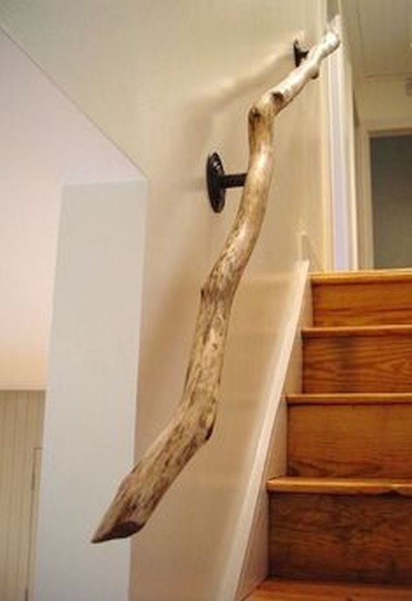 Wooden Branch Handrail