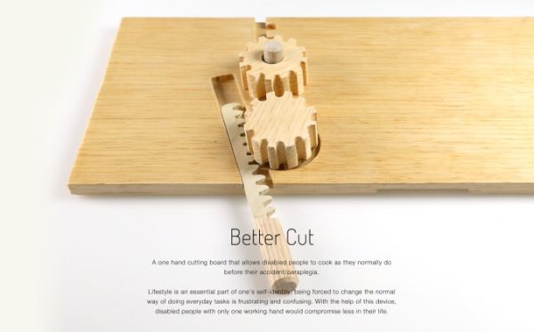 Innovative one-hand cutting board aims to help the disabled