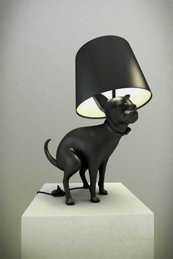 Lamp with dog’s poop switch button