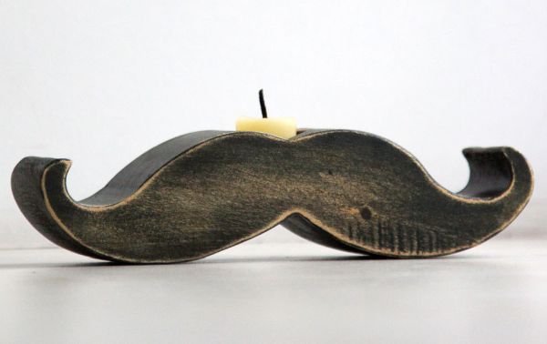 Moustache candles