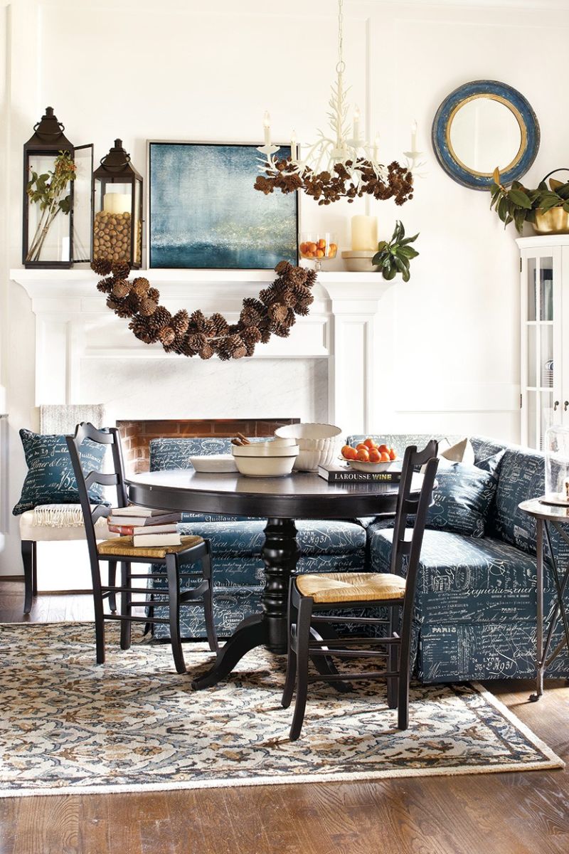 Decorate your dining table with pinecones