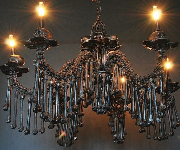 Interesting chandelier design ideas for Halloween you can make by yourself