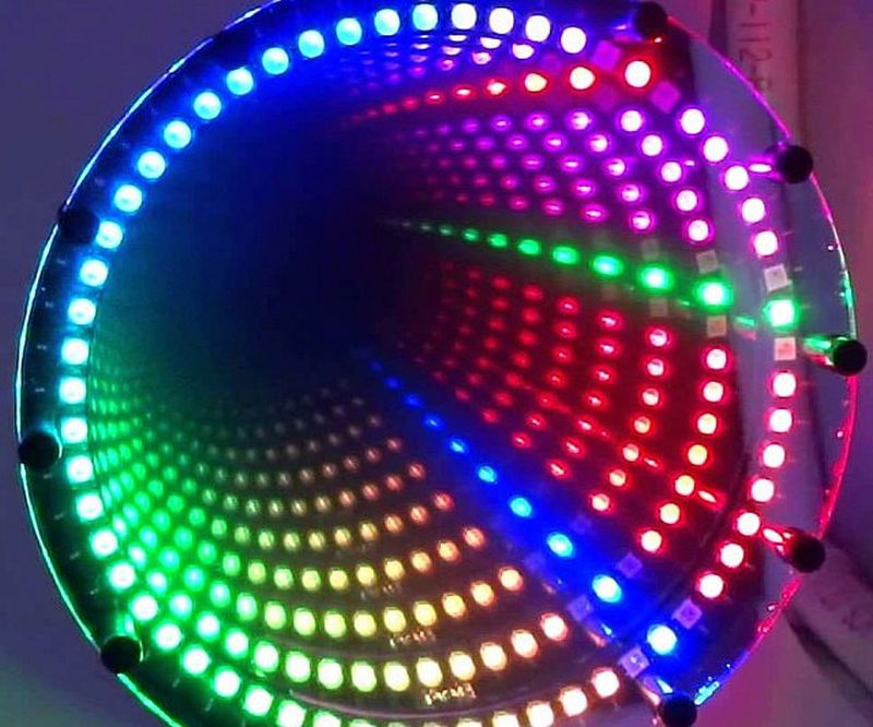 Clock infinity mirror idea