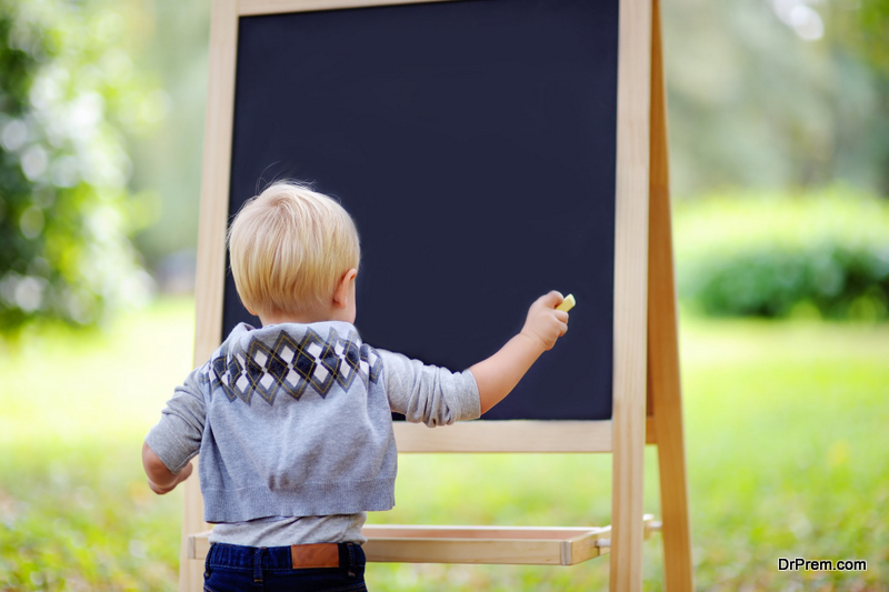 chalkboard installed outdoors