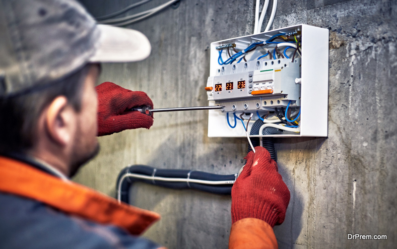 electrician doing some repairs