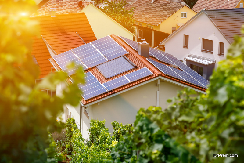 Placement of solar panel