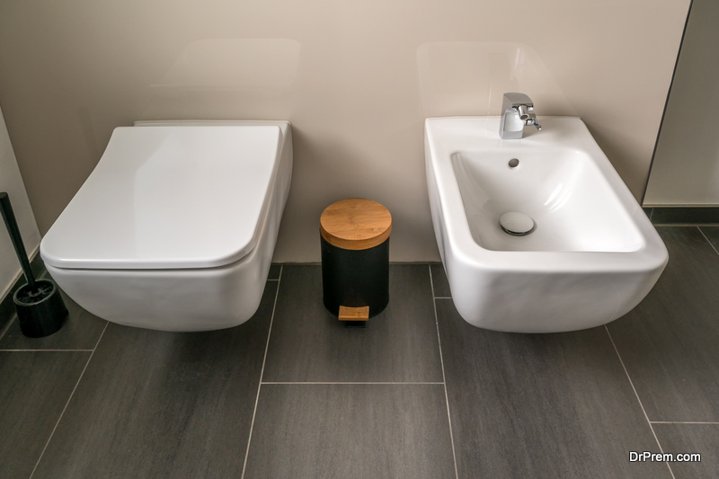 bidet Toilet and Sink 